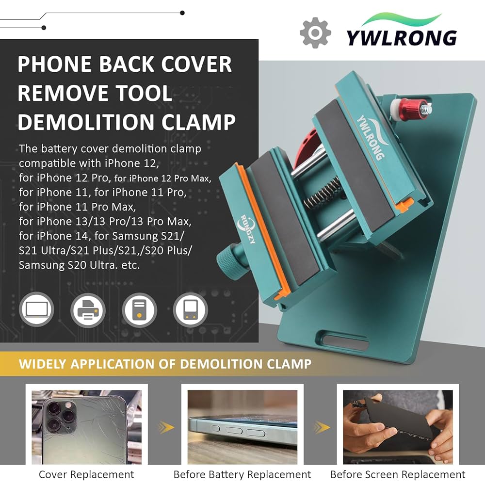 Amazon.com: Phone Back Cover Glass Demolition Clamp for